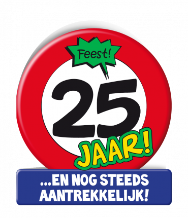 Wenskaarten - 25 jaar verkeersbord