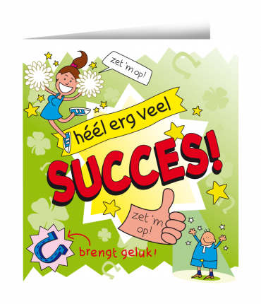 Wenskaarten - Succes cartoon