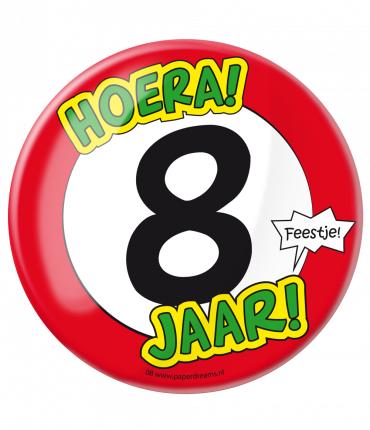 Button XL - 8 jaar