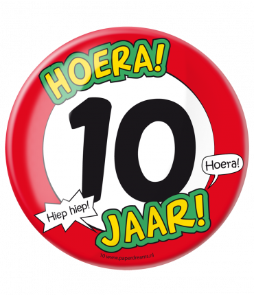 Button XL - 10 jaar