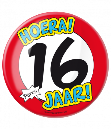 Button XL - 16 jaar