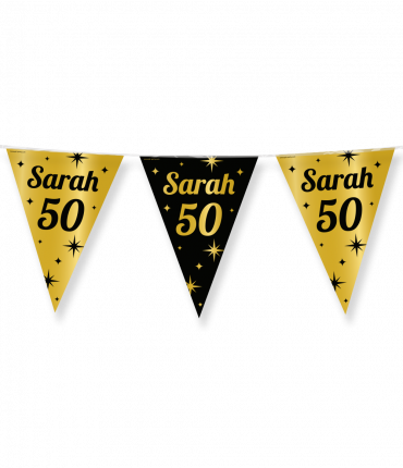 Classy Party flags foil - Sarah 50