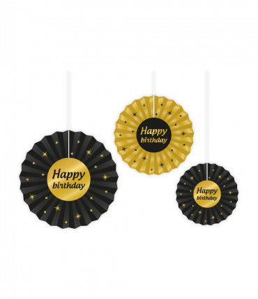 Classy party paper fan - Happy birthday