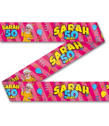 Party Tape - Sarah 50 jaar cartoon