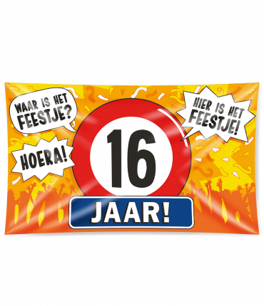 Gevel vlag - 16 jaar