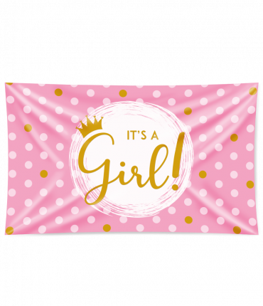 Gevel vlag - It's a girl!