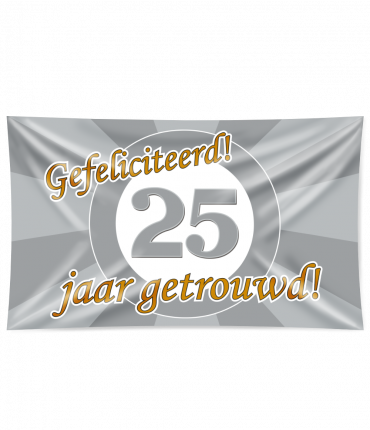 Gevel vlag - 25 jaar getrouwd