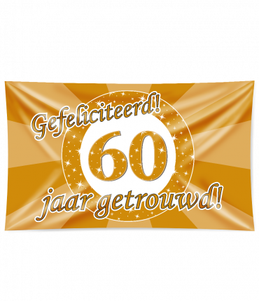 Gevel vlag - 60 jaar getrouwd