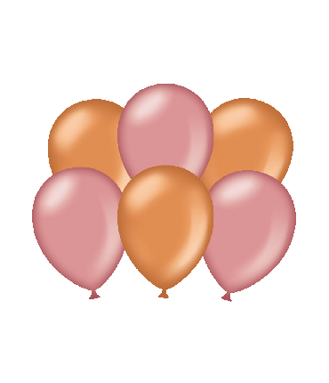 Party balloons - Chrome copper - metallic rose gold