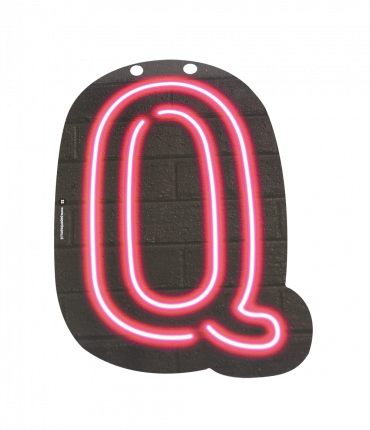Neon letter - Q