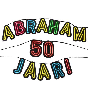 Neon slinger - Abraham 50 jaar!