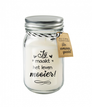 Black & White scented candles - Jij maakt het leven mooier