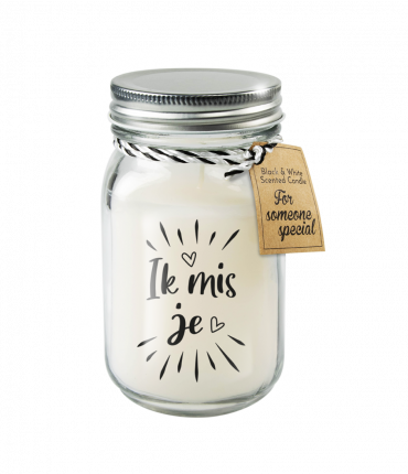 Black & White scented candles - Ik mis je