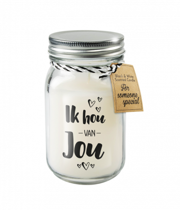 Black & White scented candles - Ik hou van jou