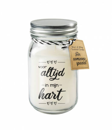 Black & White scented candles - Altijd in mijn hart