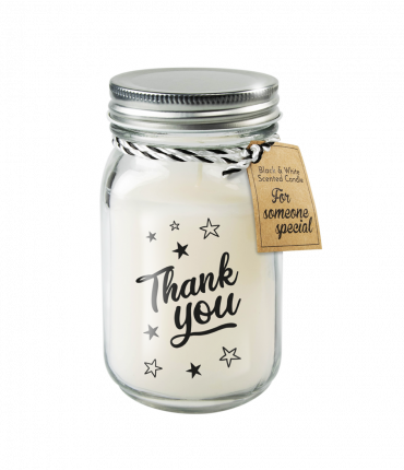 Black & White scented candles - Thank you