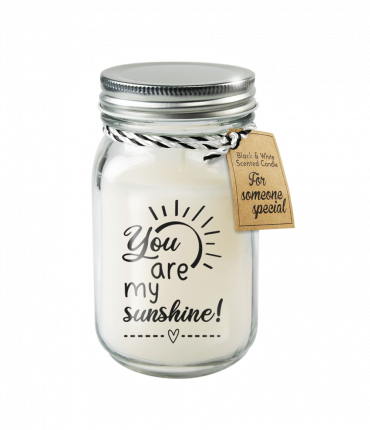 Black & White scented candles - You are my sunshine