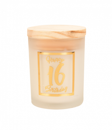 Small scented candles gold/white - 16 years