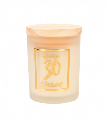 Small scented candles gold/white - 30 years