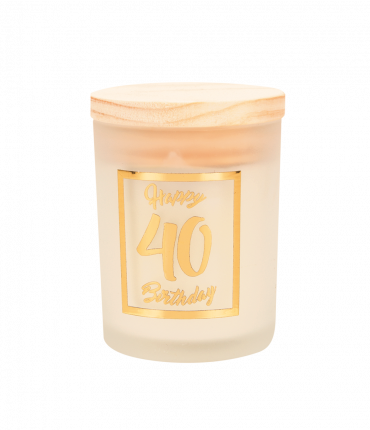 Small scented candles gold/white - 40 years