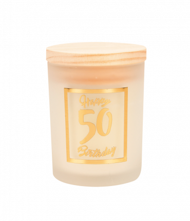 Small scented candles gold/white - 50 years