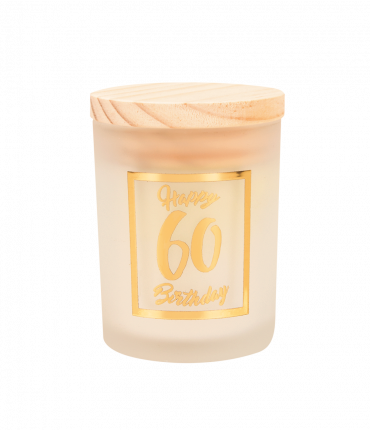 Small scented candles gold/white - 60 years