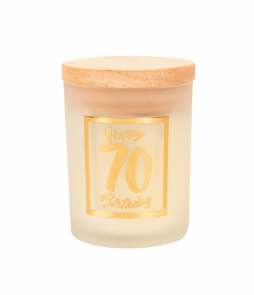Small scented candles gold/white - 70 years