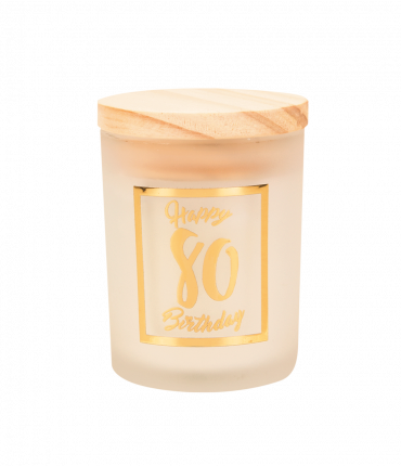 Small scented candles gold/white - 80 years