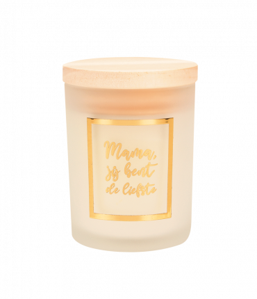 Small scented candles gold/white - Mama