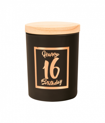 Small scented candles rose/black - 16 years