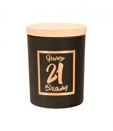 Small scented candles rosé/black - 21 years