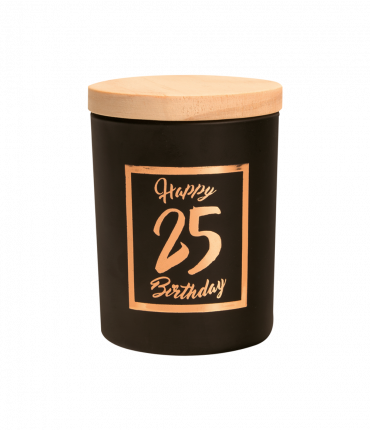 Small scented candles rosé/black - 25 years