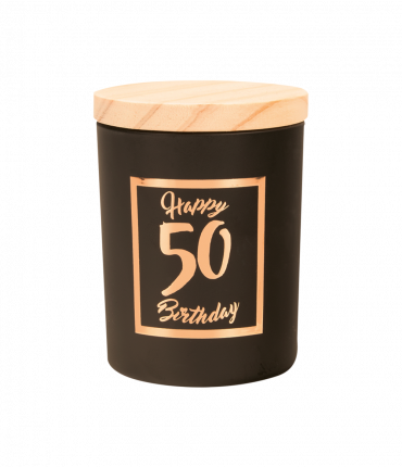 Small scented candles rosé/black - 50 years