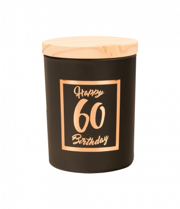 Small scented candles rosé/black - 60 years