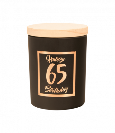 Small scented candles rosé/black - 65 years