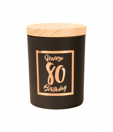 Small scented candles rosé/black - 80 years