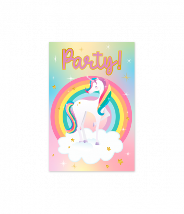 Uitnodigingskaarten - Unicorn