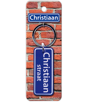 Straatnaam sleutelhanger - Christiaan