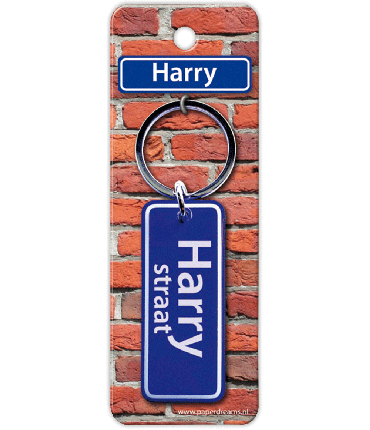 Straatnaam sleutelhanger - Harry