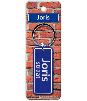 Straatnaam sleutelhanger - Joris