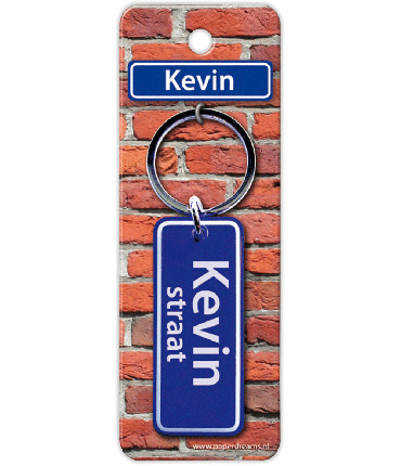 Straatnaam sleutelhanger - Kevin