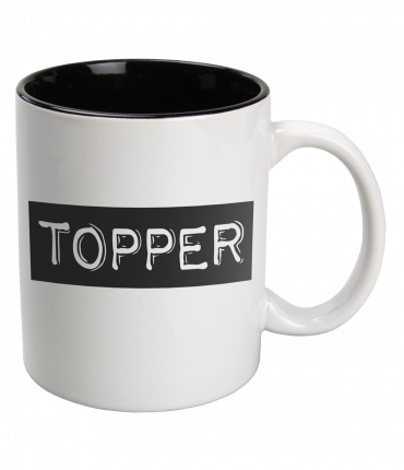 Black & White Mugs - Topper-White