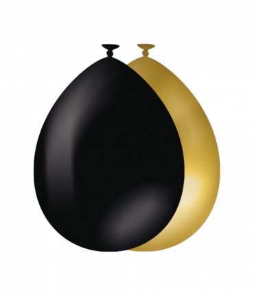 Balloons 50 pcs. - Gold and black