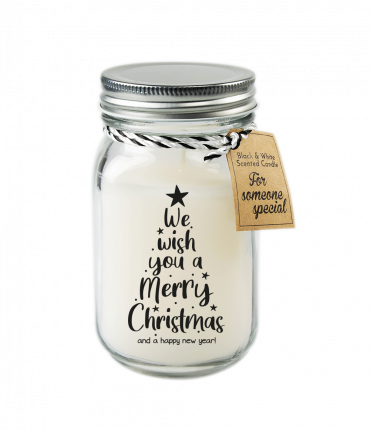 Black & White scented candles - Merry christmas