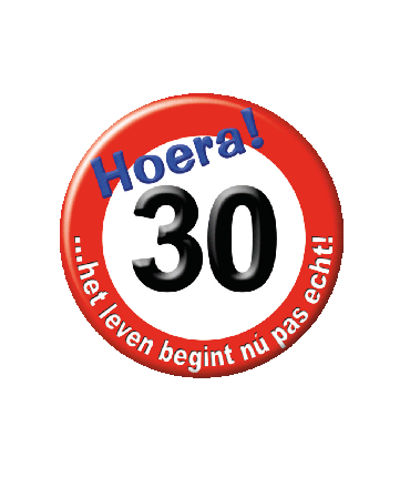 Button klein - 30 jaar verkeersbord