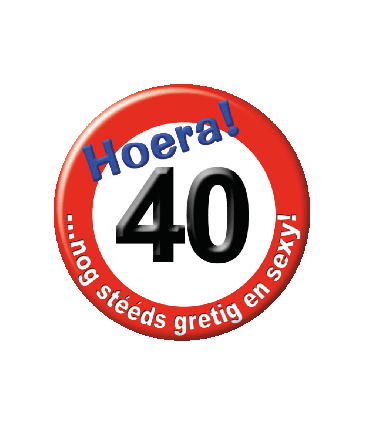 Button klein - 40 jaar verkeersbord