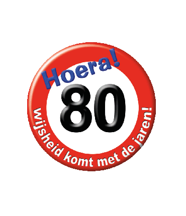 Button klein - 80 jaar verkeersbord