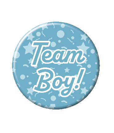 Button klein - Gender reveal team boy