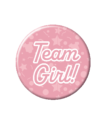 Button klein - Gender reveal team girl