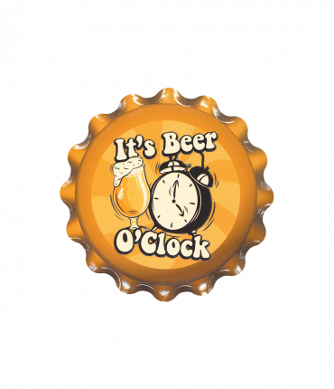 Cap coaster - Beer o'clock
